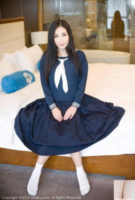 Modelo Wendy Ji Soo traje de ballet rosa con uniforme escolar malo (60P)