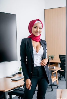 compañero de trabajo hijab