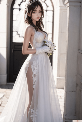 Vestido de novia blanco puro-1080