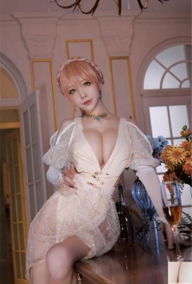 El vestido con cuello en V «Girls Frontline-Ots14» de Shui Miao Aqua no puede evitar oler a leche (20P)
