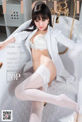 (LiGui Internet Beauty) 2017.10.23 Modelo Fan Fan Bañera Seda blanca Hermosas piernas (71P)