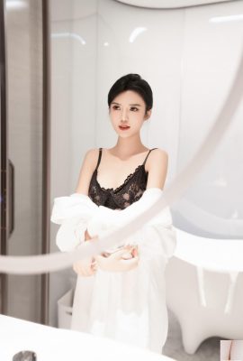 XR Qianqian Danny sexy encaje blanco y negro (95P)