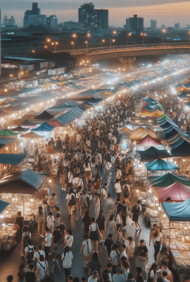 Noche misteriosa: caso de serie del mercado nocturno