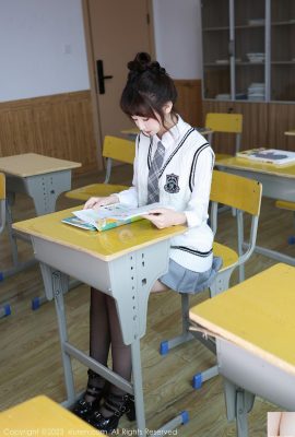 Recién llegado Bai Xiaoxiao sexy uniforme escolar blanco ropa interior ligera sexy (88P)