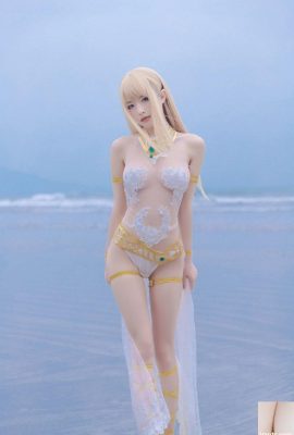 (Celebridad de Internet COSER) Probabilidad Yuno Shimizu – Traje de baño blanco Mary Rose (33P)