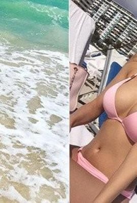 ¡El paisaje más hermoso de Miami Beach! Las fotos en bikini de la sexy Carina Lee se vuelven virales entre los internautas: la sexy N°1 de Taiwán (20P)