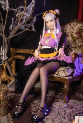 (Colección de Internet) Welfare Girl Mimi Hanyu’s «Halloween Black Silk Maid» VIP Exclusive (36p)