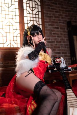 Yuuhui Yuhui-Azur Ruta azul Viento Cheongsam (22p)