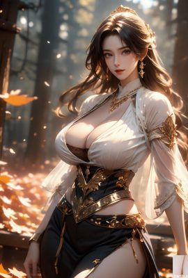 Maiden (mujer joven en el bosque de arce)