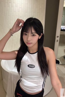 La sonrisa «an ru» y la hermosa figura hacen que los internautas se emborrachen (10p)