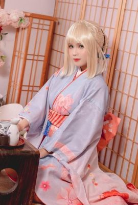 (Colección en línea) Pyoncos (ピオン) cosplay Saber Kimono – FateGrand Order (34P)