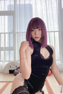 (Colección online) Money Lenglen – Falda de encaje cheongsam de corte alto (107P)