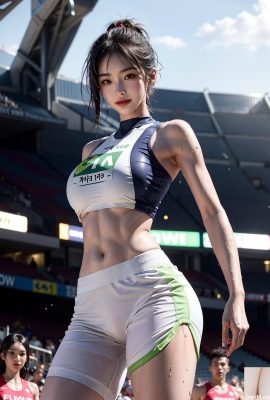 chica en ropa deportiva ajustada